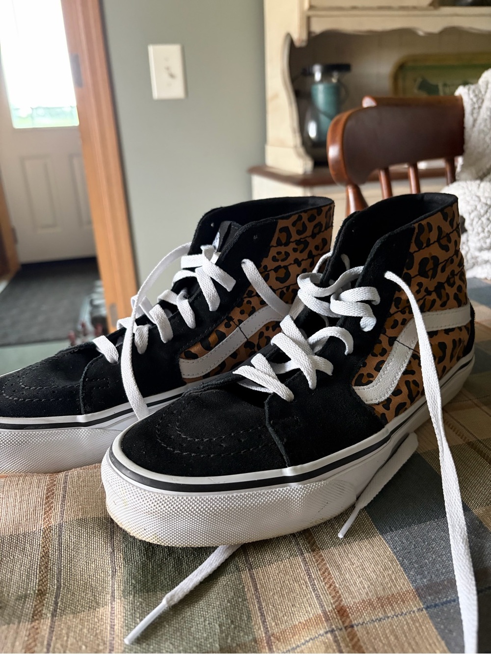 Vans Black Interior Skate Shoe with White Logo